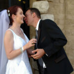 Laughter after a wedding