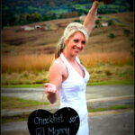 Bride celebrates after wedding ceremony