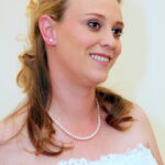 Profile portrait of bride
