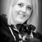 Portrait of dog and owner