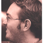 Sepia portrait of a student in profile