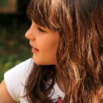 Portrait of a young brunette girl