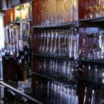 Wall of glasses at Tonino’s