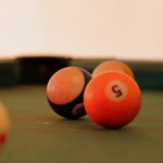 Pool balls at rest after break
