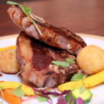 Main course plated at the Maslow, Sun International