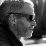 Black and white profile portrait