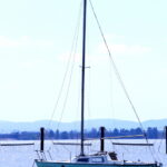 Abandoned yacht on the Vaal Dam