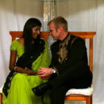 Couple adore each other during Mehndi