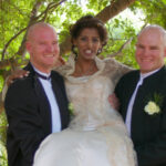 Bride with her new family